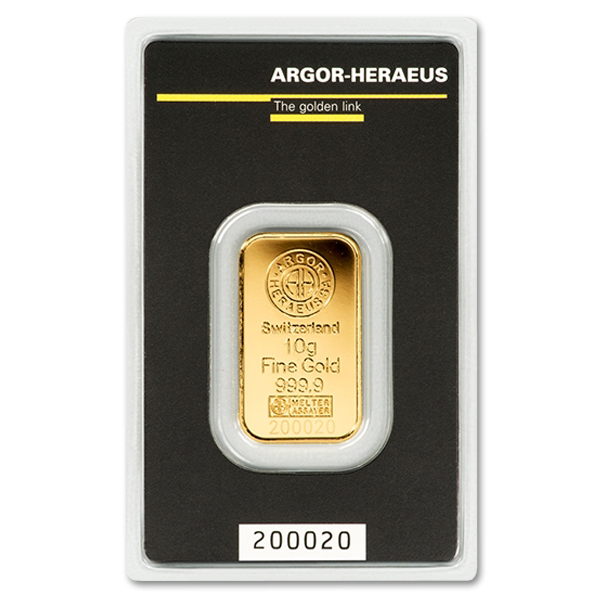 Investment gold bar Heraeus 10g at bullion79