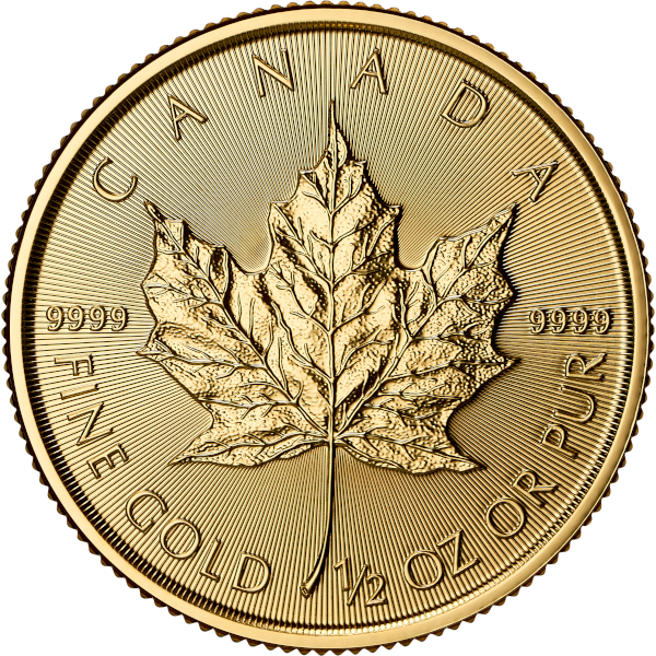 1/2 OZ CANADIAN GOLD MAPLE LEAF